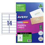 AVERY 936094 J8163 ADDRESS LABELS INKJET 14UP WHITE PACK 50