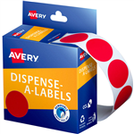AVERY 937243 ROUND LABEL DISPENSER 24MM RED BOX 500