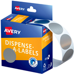 AVERY 937272 ROUND LABEL DISPENSER 24MM SILVER BOX 250