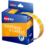 AVERY 937300 ROUND LABEL DISPENSER 14MM FLUORO ORANGE BOX 700