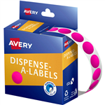 AVERY 937370 ROUND LABEL DISPENSER 14MM FLUORO PINK BOX 700