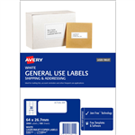 AVERY 938211 L7158 GENERAL USE LABEL LASERINKJET 30UP WHITE PACK 100