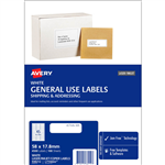 AVERY 938212 L7156 GENERAL USE LABEL LASERINKJET 45UP WHITE PACK 100