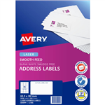 AVERY 959090 L7160 ADDRESS LABEL SMOOTH FEED LASER 21UP WHITE PACK 250