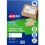 AVERY 959119 L7162EV ECO FRIENDLY LABELS LASER 16UP WHITE PACK 20