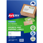 AVERY 959127 L7163EV ECO FRIENDLY LABELS LASER 14UP WHITE PACK 20