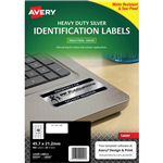 AVERY 959201 L6009 HEAVY DUTY LASER LABELS 48UP SILVER PACK 20