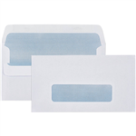 CUMBERLAND 11B ENVELOPES SECRETIVE WALLET WINDOWFACE SELF SEAL 80GSM 90 X 145MM WHITE BOX 500