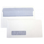 CUMBERLAND DL ENVELOPES SECRETIVE WALLET WINDOWFACE SELF SEAL EASY OPEN 80GSM 110 X 220MM WHITE BOX 500