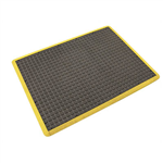AIR GRID ANTIFATIGUE MAT 900 X 1200MM BLACKYELLOW BORDER