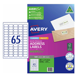 AVERY 952006 PREMIUM SHIPPING LABELS WITH AVERYECO 65UP WHITE 20 SHEETS