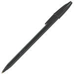 BIC ECONOMY BALLPOINT PENS MEDIUM BLACK BOX 12