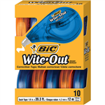 BIC WITEOUT EZ CORRECTION TAPE BOX 10