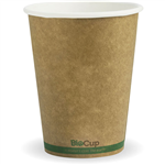 BIOPAK BIOCUP SINGLE WALL CUP 390ML KRAFT GREEN STRIPE PACK 50