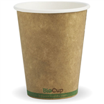 BIOPAK BIOCUP SINGLE WALL CUP 280ML KRAFT GREEN STRIPE PACK 50