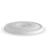 BIOPAK BIOCUP COLD PAPER FLAT LIDS PLANT FIBRE PULP 105MM WHITE PACK 50