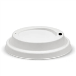BIOPAK BIOCUP LID PLANT FIBRE 90MM LARGE WHITE PACK 50
