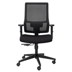 BURO MANTRA CHAIR MESH BACK WITH ARMS 645 X 585 X 1165MM BLACK
