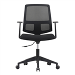 MONDO BROOK STUDENT CHAIR MESH BACK WITH ARMS BLACK