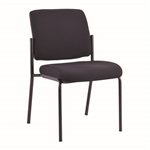 BURO LINDIS 4 LEG CHAIR BLACK POWDERCOAT FRAME NO ARMS JETT BLACK