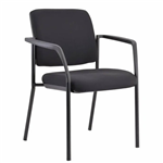 BURO LINDIS 4 LEG VISITOR CHAIR WITH ARMS BLACK