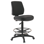 BURO ROMA DRAFTING CHAIR MEDIUM BACK JETT FABRIC BLACK