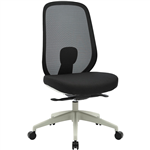 BURO FORCE ERGONOMIC OFFICE CHAIR LIGHT GREY FRAME BLACK SEAT