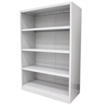 STEELCO OPEN BOOKCASE 3 SHELF 1200 X 900 X 400MM SILVER GREY