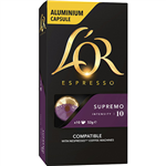 LOR ESPRESSO NESPRESSO COMPATIBLE COFFEE CAPSULES SUPREMO PACK 10
