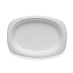 BIOPAK RECTANGULAR OVAL PLATE 23 X 16CM WHITE PACK 125
