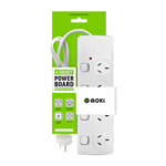 MOKI POWERBOARD 4 SOCKET WITH INDIVIDUAL SWITCHES 1M WHITE