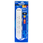 MOKI POWERBOARD 4 OUTLET WITH 2 USB PORTS 1M WHITE