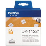 BROTHER DK11221 LABEL ROLL SQUARE 23MM WHITE ROLL 1000