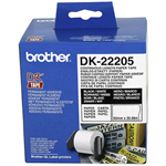 BROTHER DK22205 CONTINUOUS PAPER LABEL ROLL 62MM X 3048M WHITE
