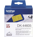 BROTHER DK44605 REMOVABLE CONTINUOUS PAPER LABEL ROLL 62MM X 3048MM YELLOW