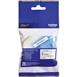 BROTHER MK221 LAMINATED LABELLING TAPE 9MM BLACK ON WHITE