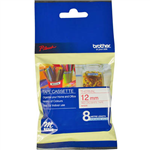 BROTHER MK232 LAMINATED LABELLING TAPE 12MM RED ON WHITE