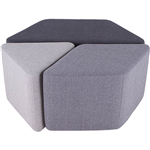 BURO YORK OTTOMAN SET GREYCHARCOAL