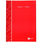 QUILL INDEX BOOK HARDCOVER 160 PAGE 70GSM A5 RED