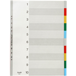 BANTEX PP INDEX DIVIDER 110 TAB PORTRAIT A3 COLOURED