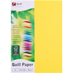 QUILL XL MULTIOFFICE COLOURED A4 COPY PAPER 80GSM LEMON PACK 500 SHEETS