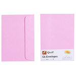 QUILL C6 COLOURED ENVELOPES PLAINFACE STRIP SEAL 80GSM 114 X 162MM MUSK PACK 25