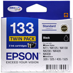 EPSON 133 INK CARTRIDGE BLACK PACK 2