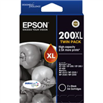 EPSON 200XL INK CARTRIDGE HIGH YIELD BLACK PACK 2
