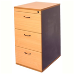 RAPID WORKER FILING CABINET 3 DRAWER 465 X 600 X 998MM BEECHIRONSTONE