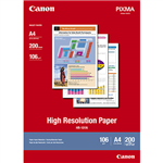 CANON HR101 HIGH RESOLUTION PHOTO PAPER 106GSM A4 WHITE PACK 200