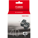CANON PG40 INK CARTRIDGE FINE BLACK PACK 2