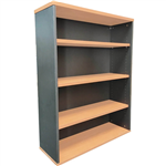 RAPID WORKER BOOKCASE 3 SHELF 900 X 315 X 1200MM BEECHIRONSTONE