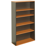 RAPID WORKER BOOKCASE 4 SHELF 900 X 315 X 1800MM CHERRYIRONSTONE