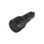 COMSOL 65W DUAL PORT LAPTOP CAR CHARGER  1M USBC CABLE BLACK